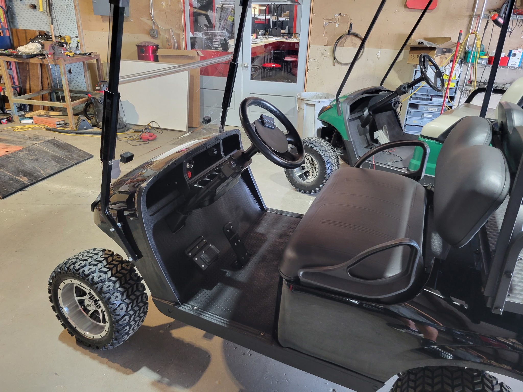 Custom golf cart interior and seating